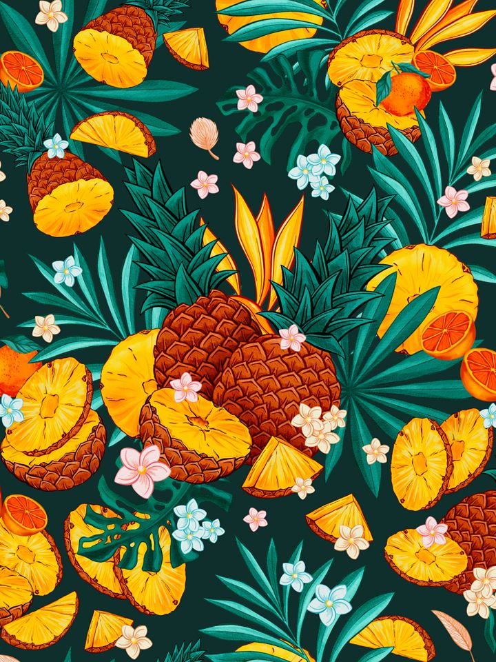 Pineapples PSD Layered Single Seamless Pattern product image (2)