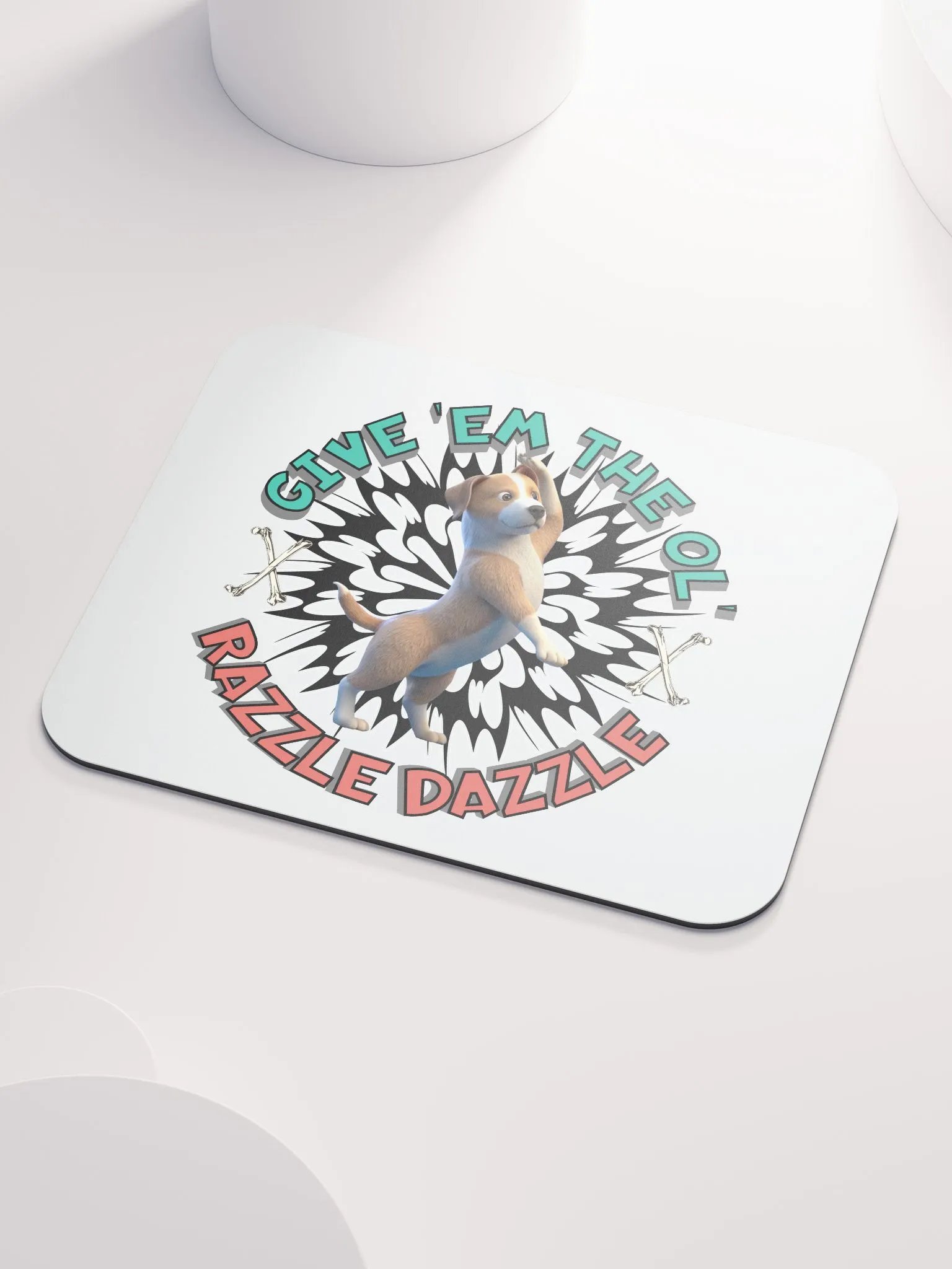 Razzle Dazzle Dog Mouse Pad product image (3)