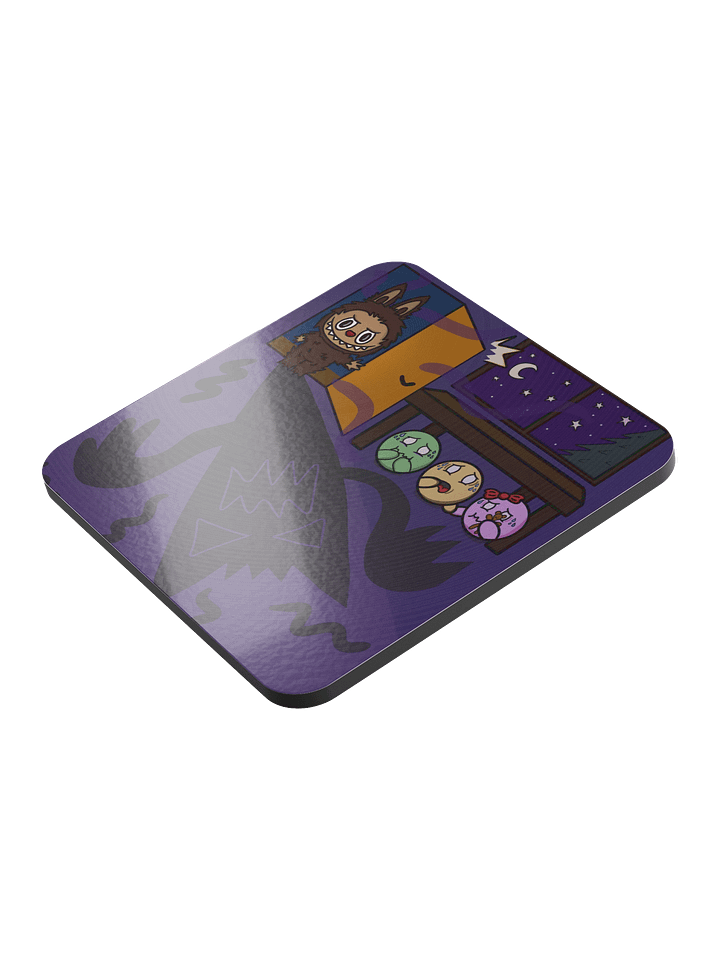 Dango Squad & Labubu - Glossed Cork Coaster product image (2)