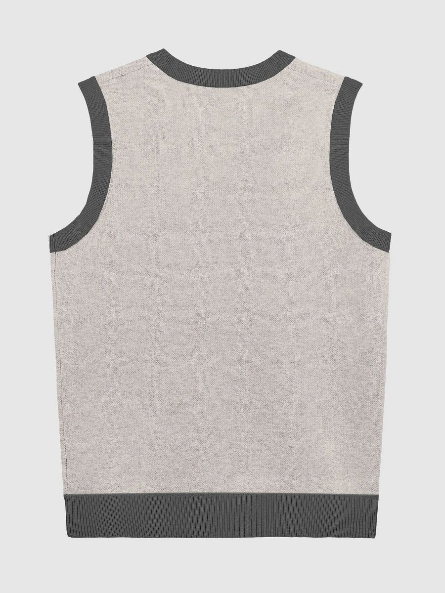 Floral Pekingese Knitted V-Neck Vest product image (6)