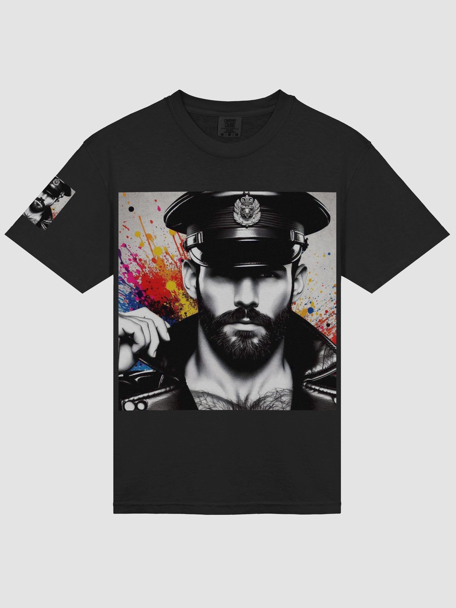 Limited Time Offer Lucky DIP bonus! Gay Pride Pop Color Leather Biker Daddy Los Angeles Pride Graphic Design T Shirt product image (3)