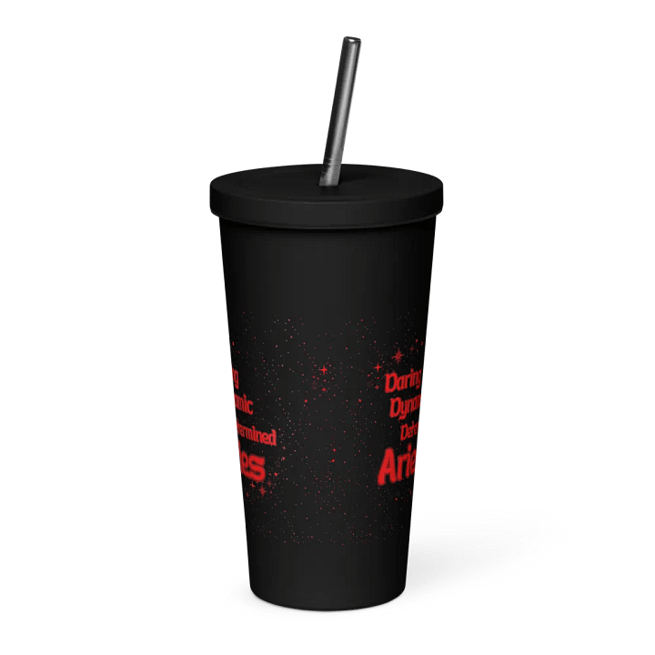 Aries 2025, Daring (words only), Black Tumbler product image (2)