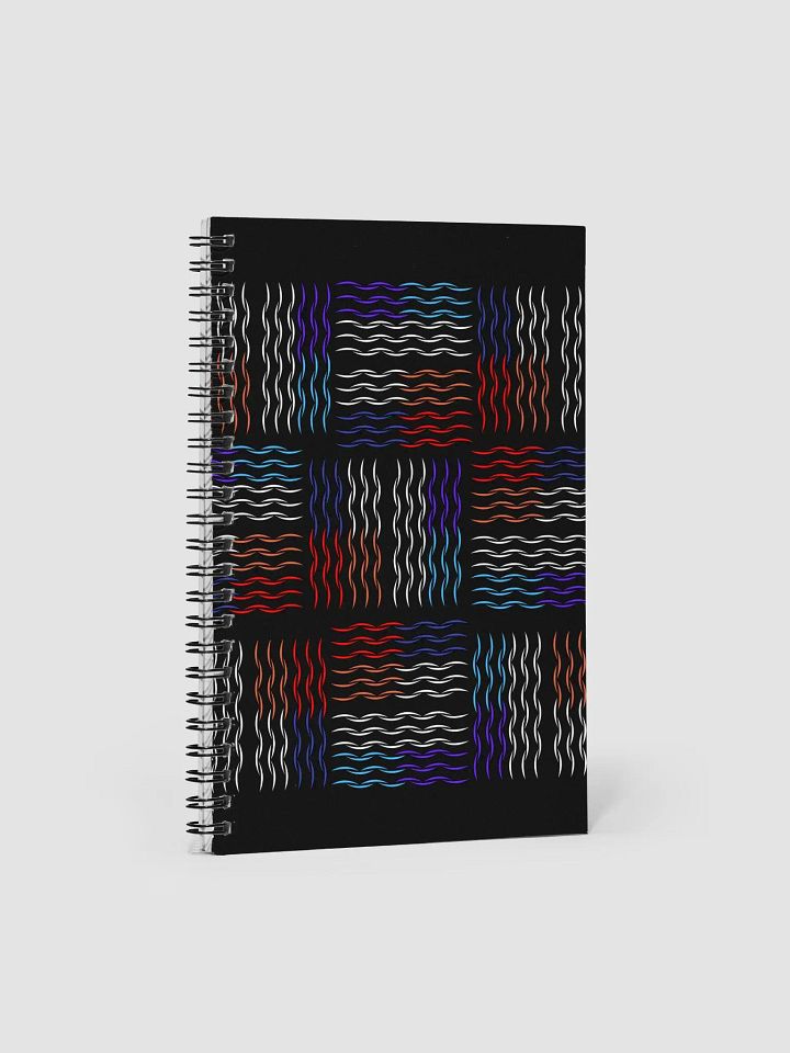 Colorful Squiggley Lines Artistic Design Spiral Notebook product image (1)