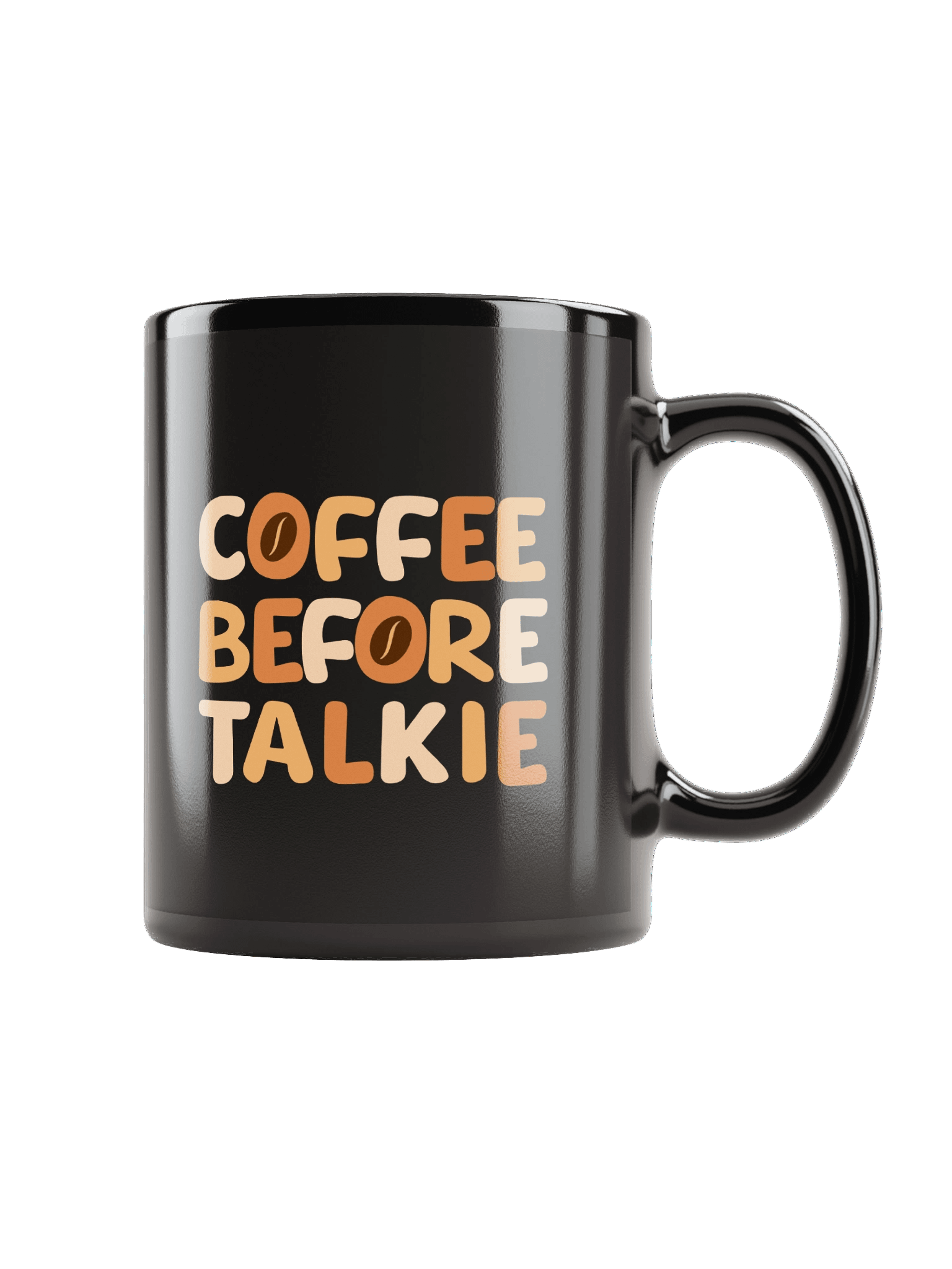 Coffee Before Talkie | Black Glossy Mug product image (1)