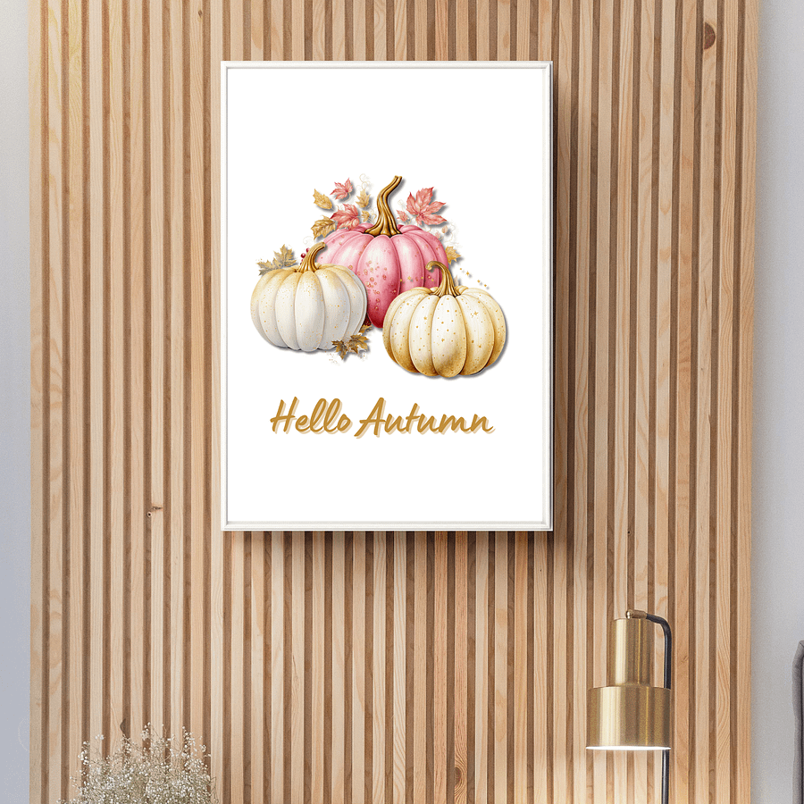 Hello Autumn Wall Art - Instant Digital Download product image (5)