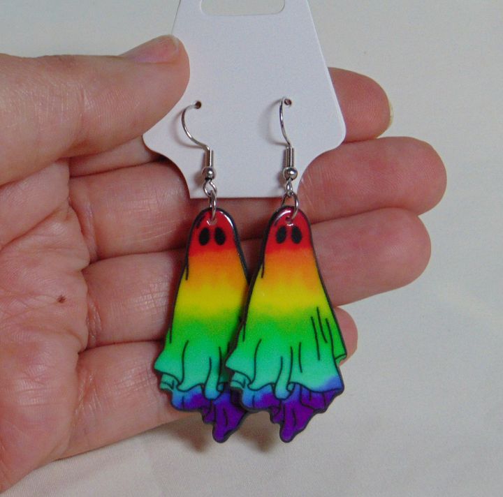 Rainbow Ghostie Earrings product image (2)