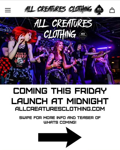 We are excited to announce we are launching our own merch line @all.creatures.clothing ♠️🎉

We are big on merch! Making our o...