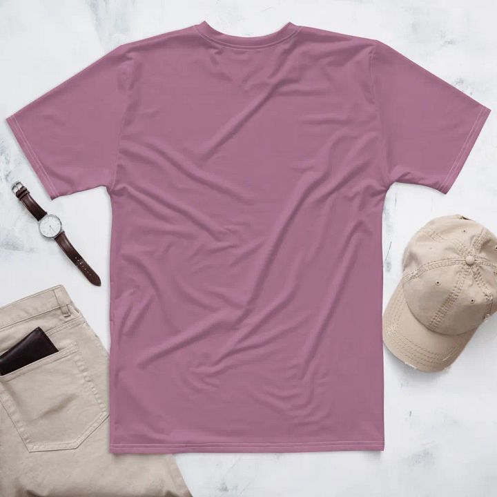 Plain Medium Dark Lilac Purple Soft Summer Men's Crewneck Polyester Heavyweight Premium T-Shirt by Treasure Pie product image (2)