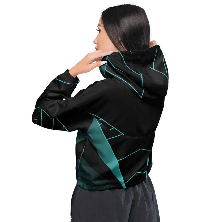 Teal Vortex Women's Windbreaker product image (3)