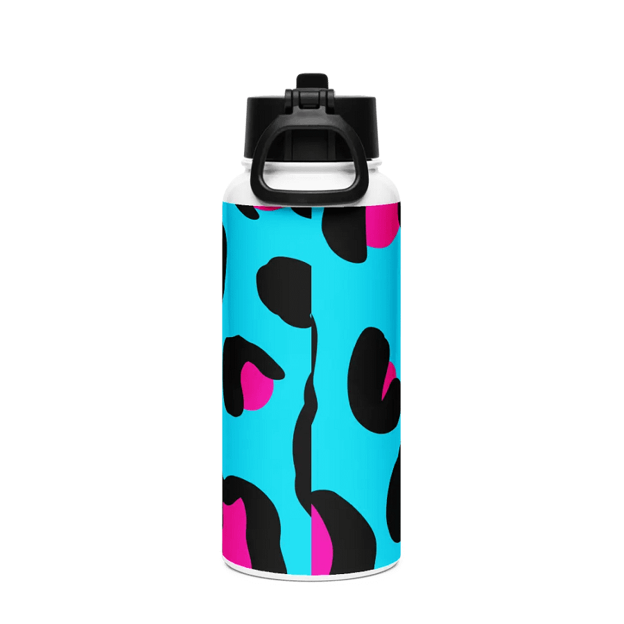 Funky Leopard Print Stainless Steel Water Bottle product image (2)
