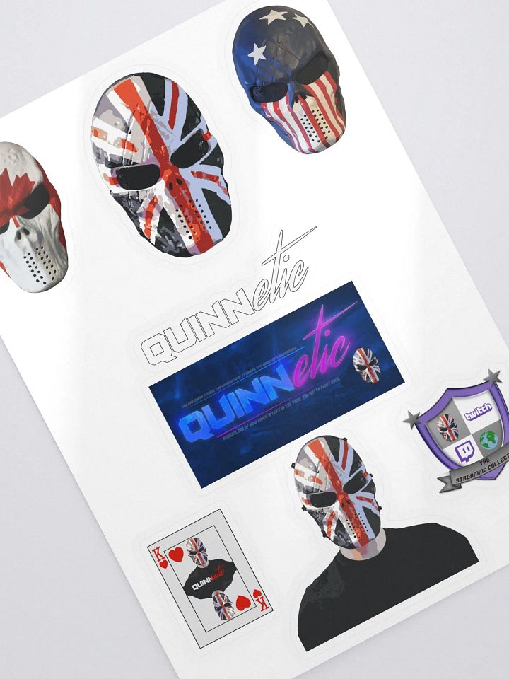 Quinnetic Kiss Cut Sticker Sheet with Background product image (1)