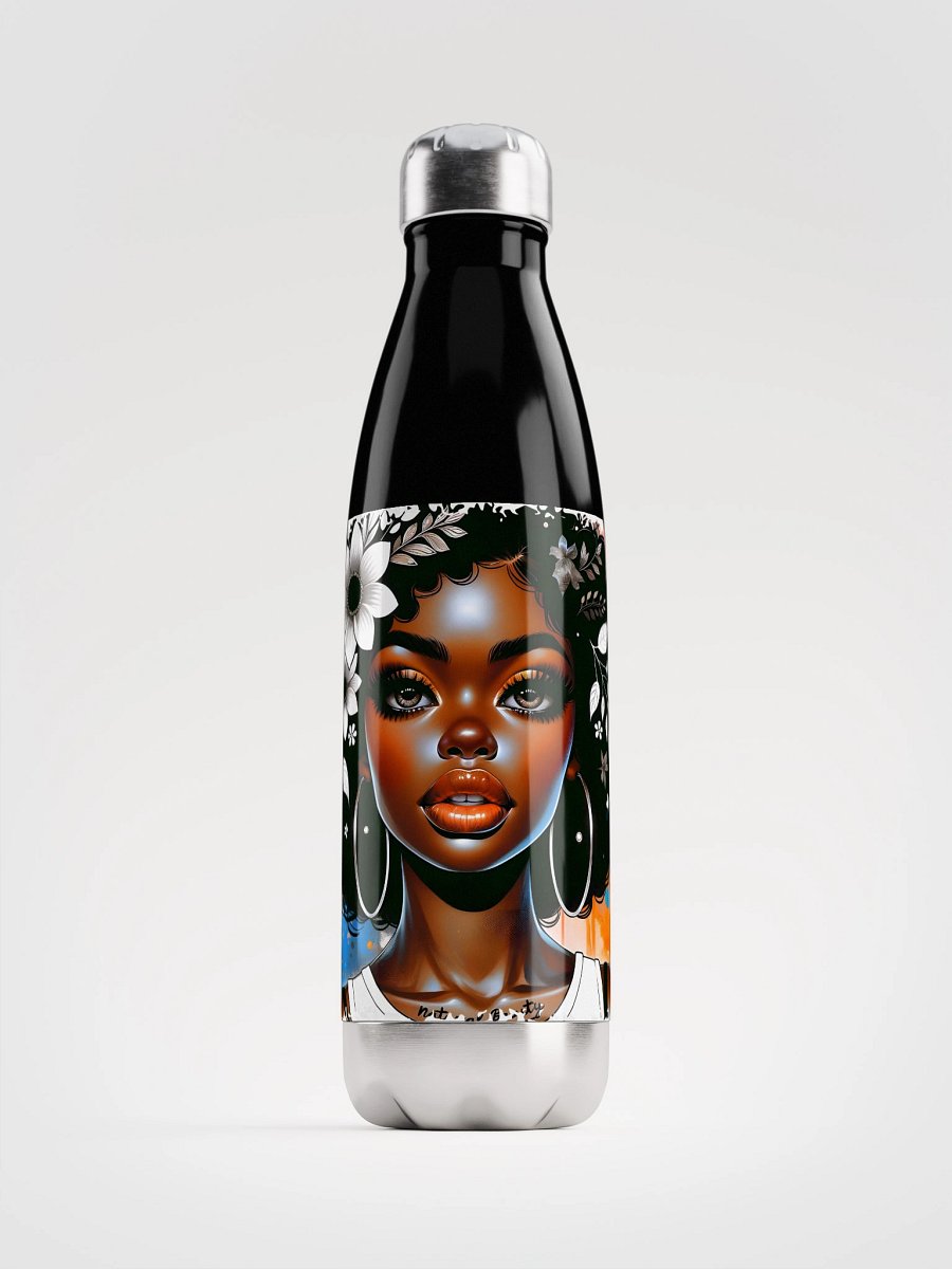 Afro Floral Stainless Steel Water Bottle product image (2)