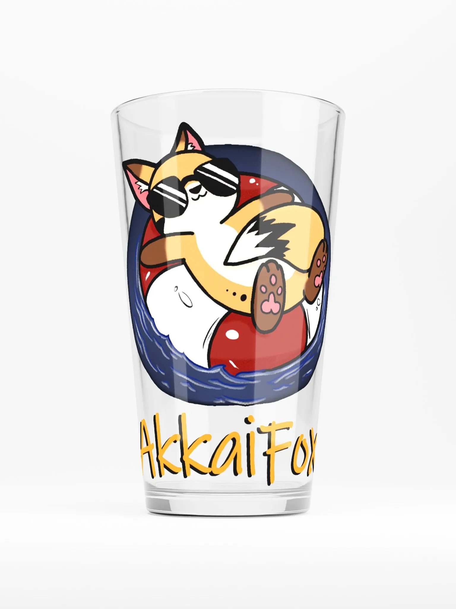 Fox Pool Pint Glass product image (1)