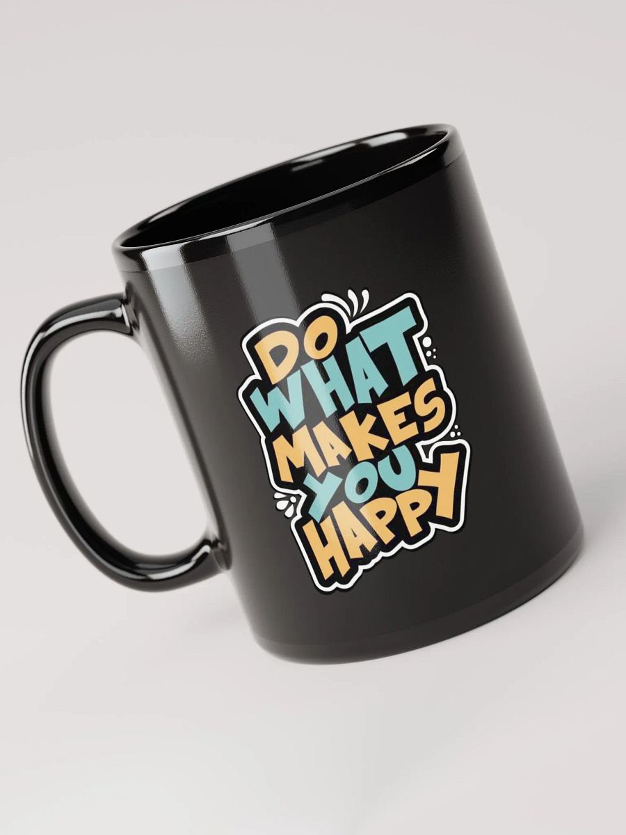 Happy Vibes Black Mug product image (3)
