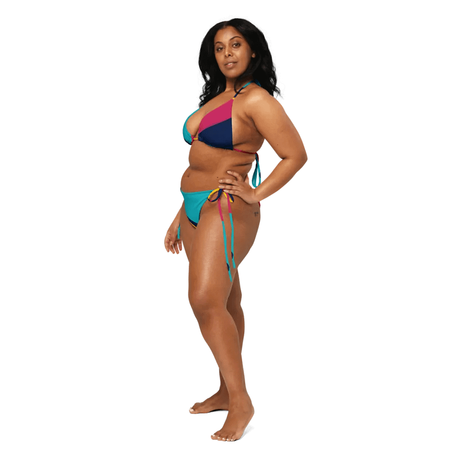 Abstract Lithographic Pattern Design String Bikini - V10 product image (8)