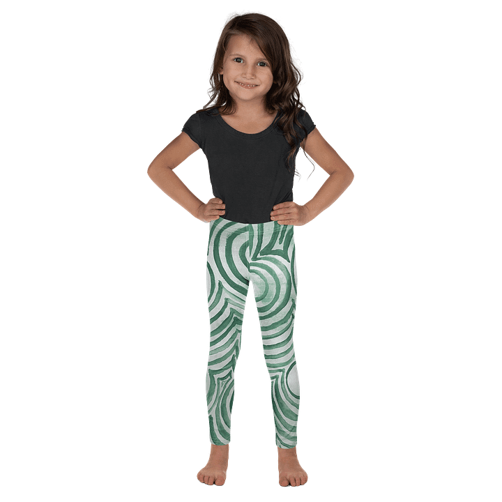 "Green Swirl" Kid's Leggings product image (1)