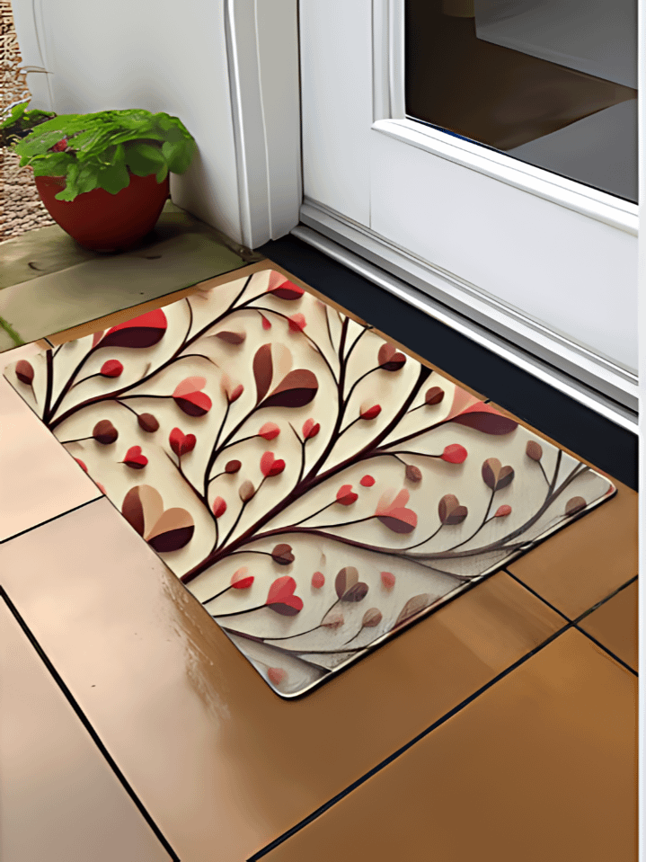 Valentine’s Floor Mat Sublimation Design – Heart-Adorned Branches Artwork – 300 DPI PNG – Instant Digital File product image (1)