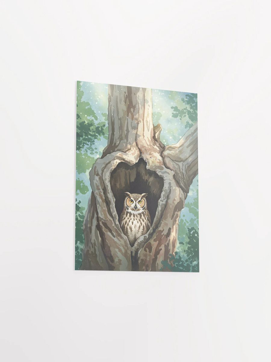 The Tree's Wise Guardian: Great Horned Owl Poster product image (31)