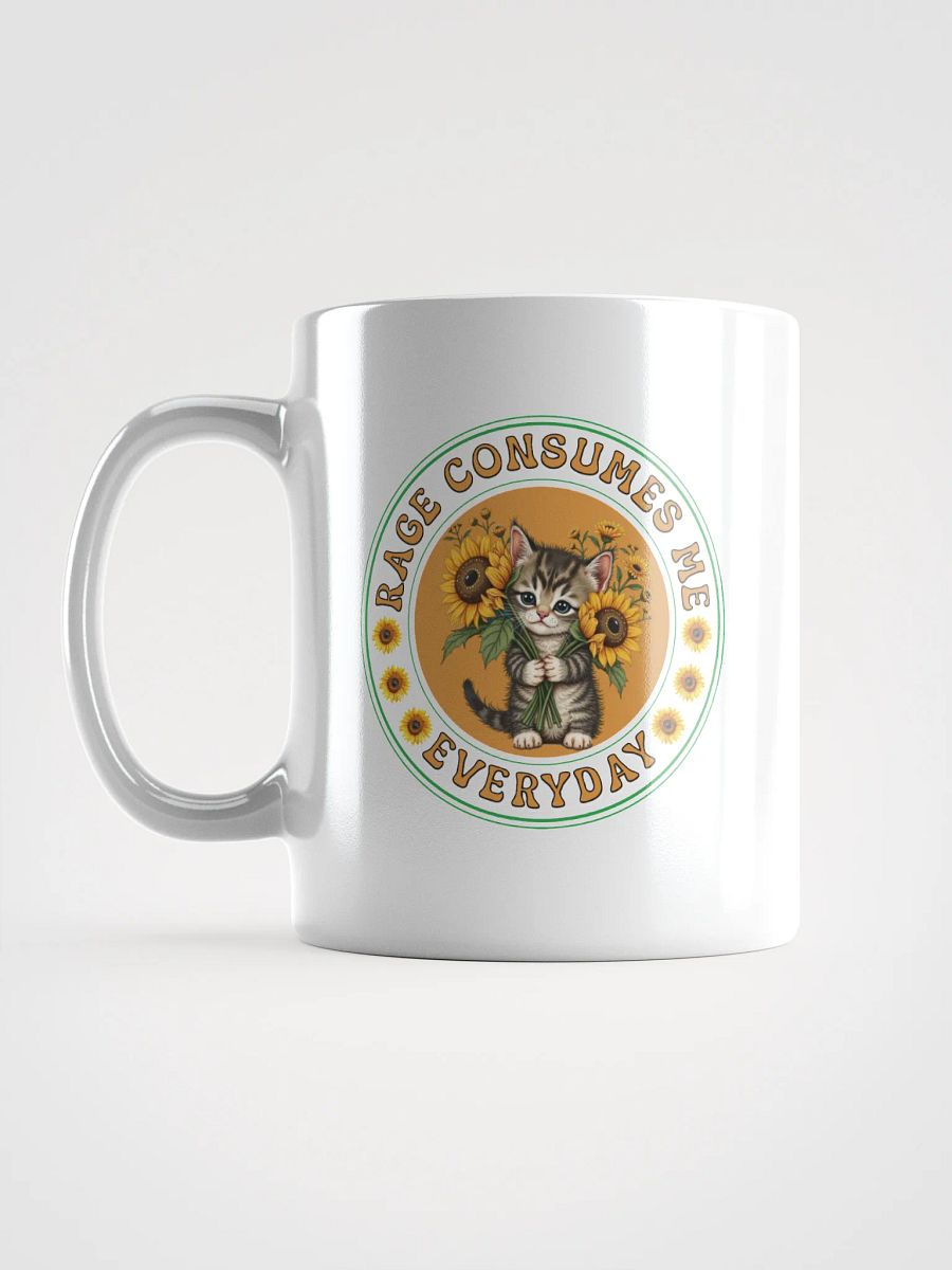 Rage Consumes Me Everyday Cat & Sunflowers Mug product image (1)