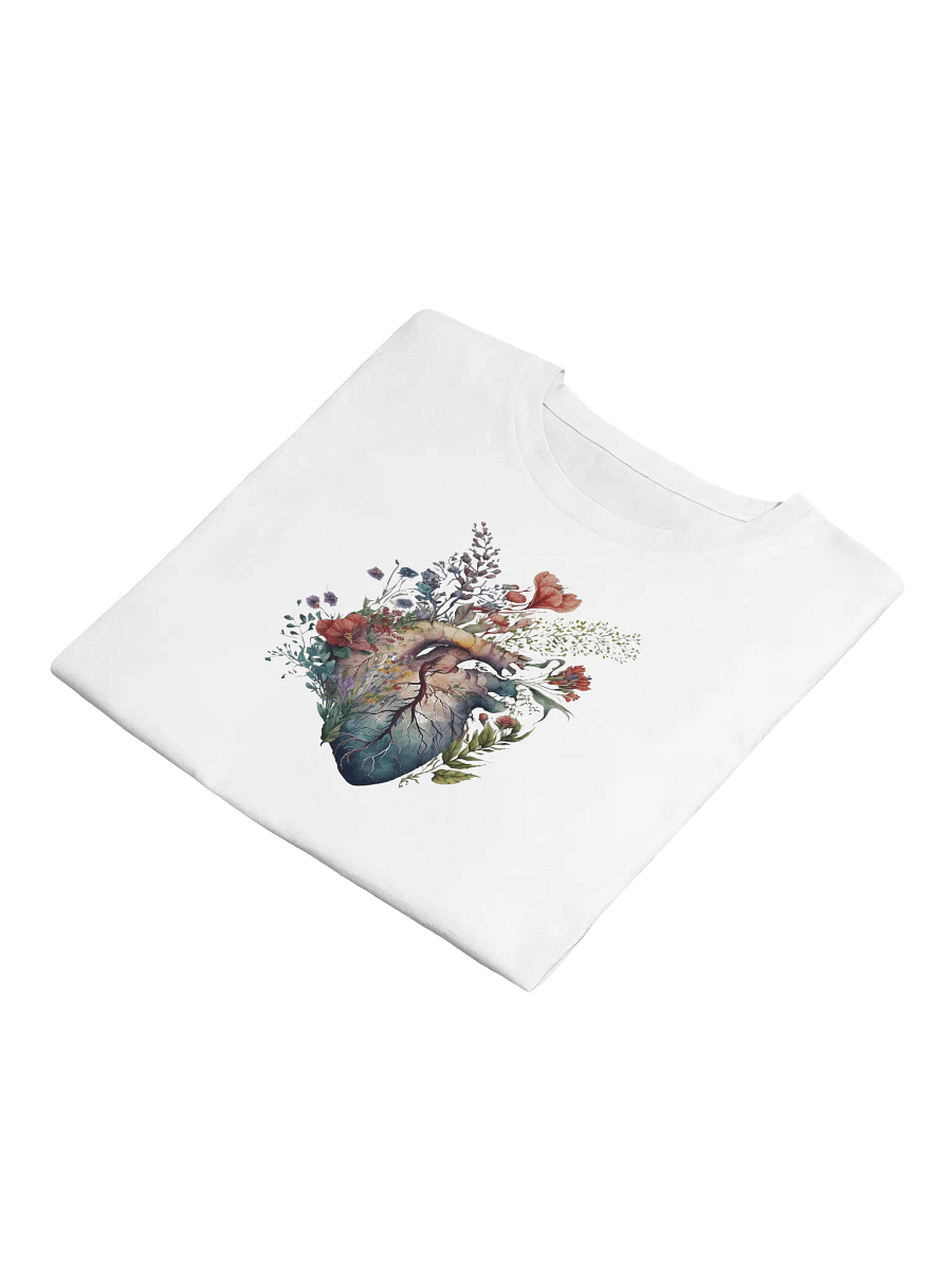 Floral Heart Crop Top – Watercolor Botanical product image (3)