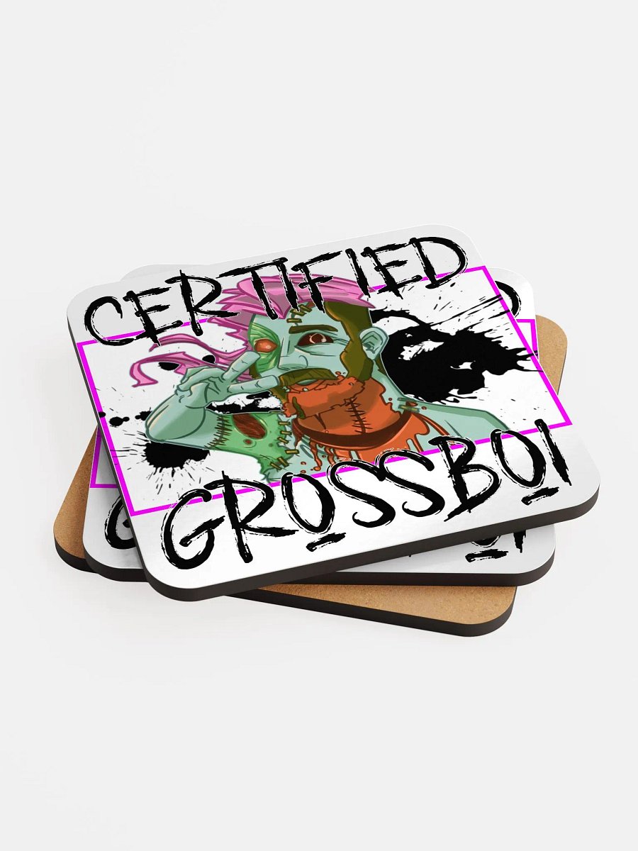 Certified Grossboi Glossy Cork Coaster product image (2)