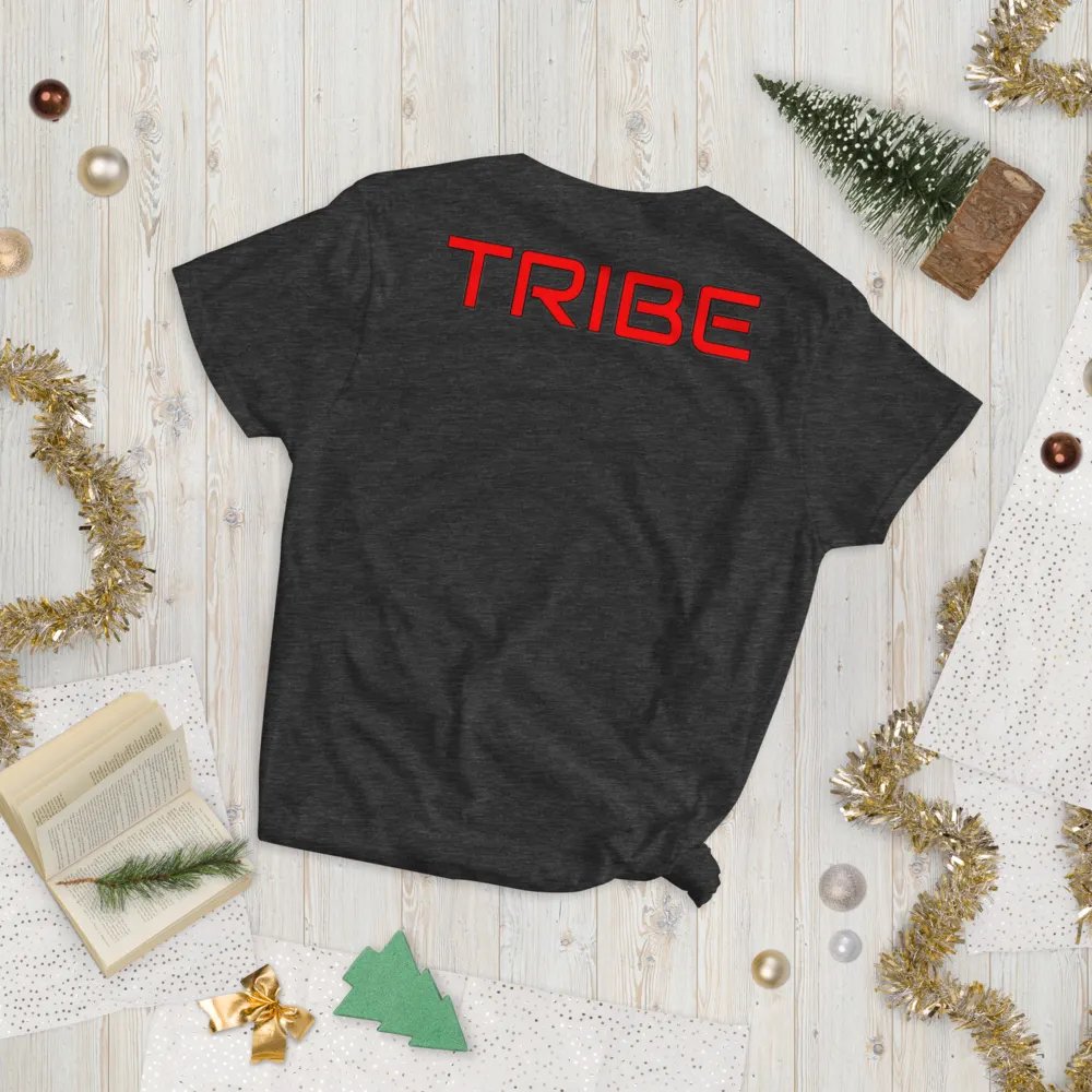 Women's CRT Paint Splatter Front | Red Tribe Back Print Gildan Middleweight T-Shirt product image (9)