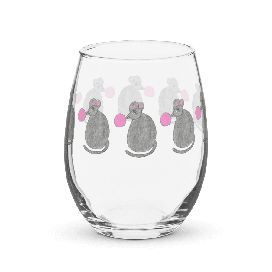 Bubblegum mouse Stemless Wine Glass product image (3)