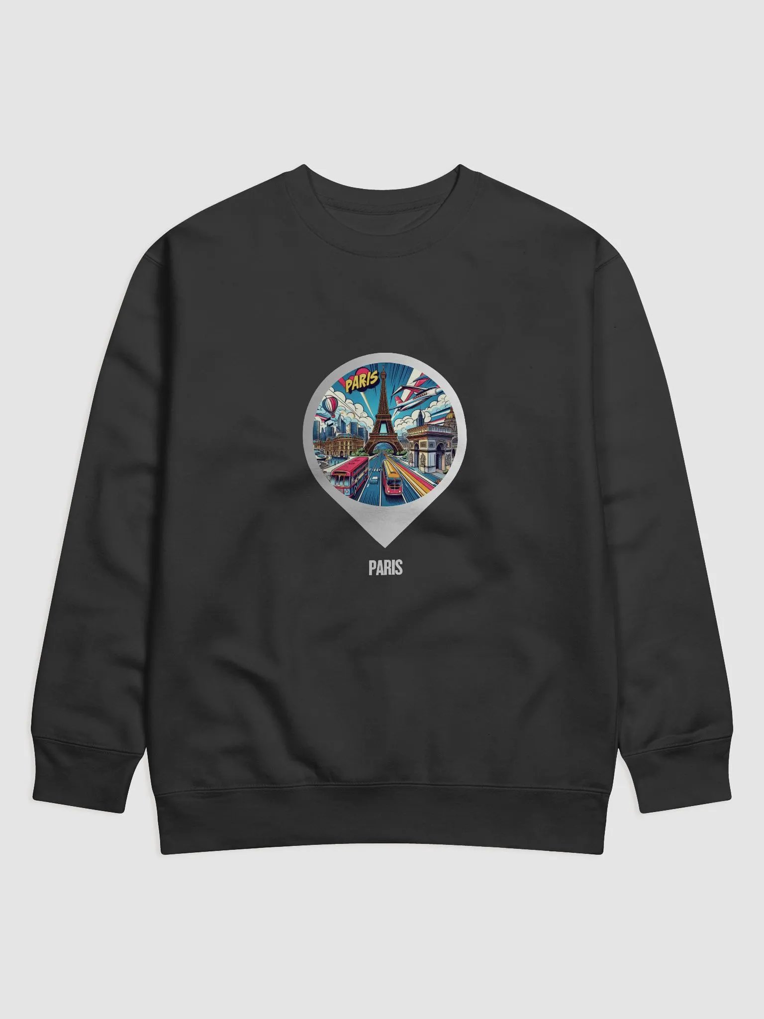 Parisian Adventure Premium Sweatshirt | AI Design Paris city France product image (1)