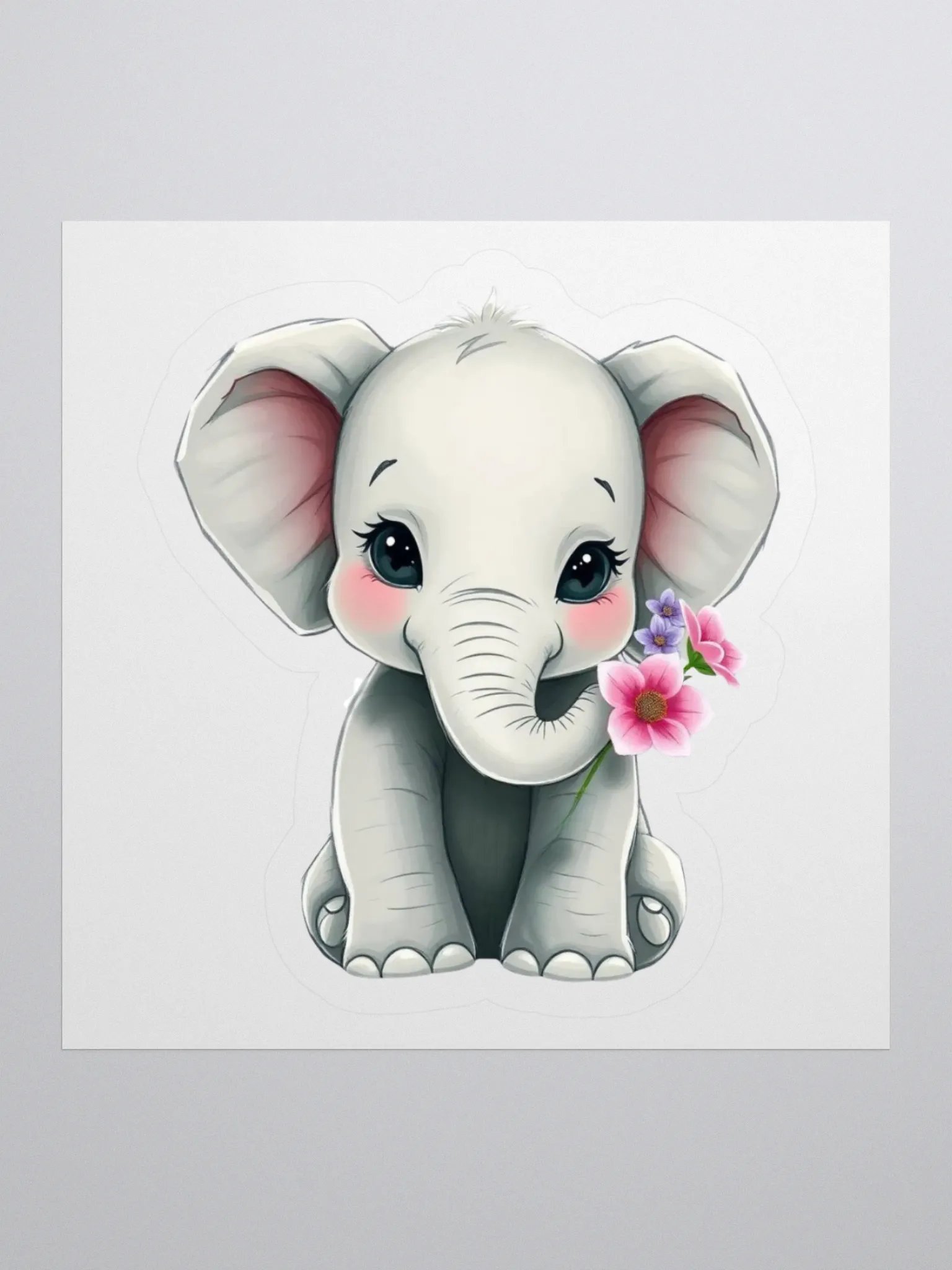 Baby Elephant Kiss Cut Stickers product image (2)