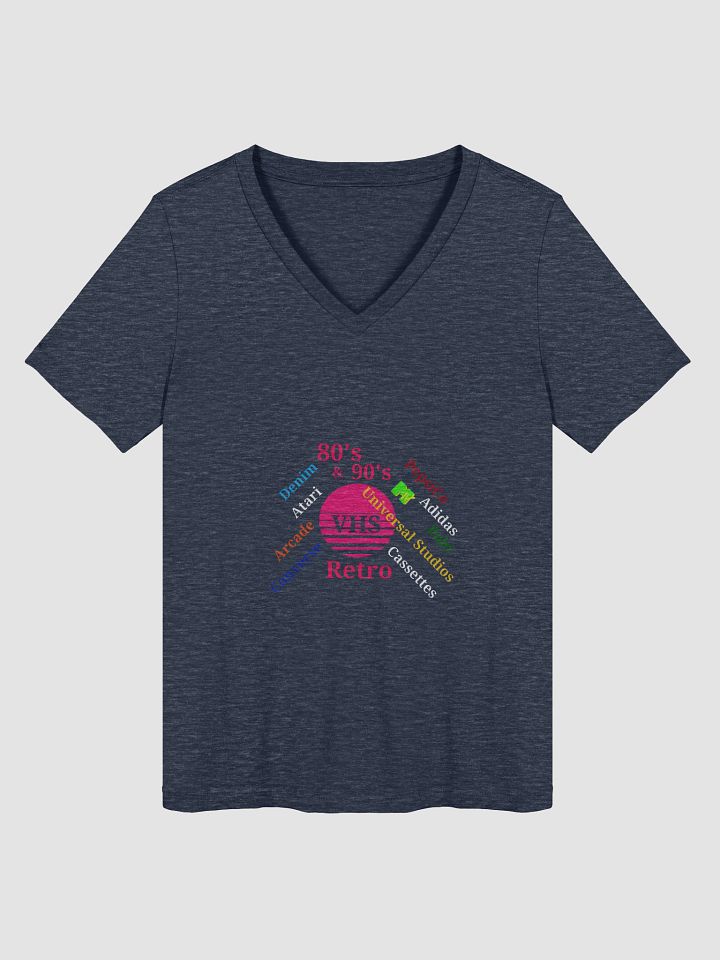 Retro Nostalgia VHS Circle Women's V-Neck Tee product image (1)