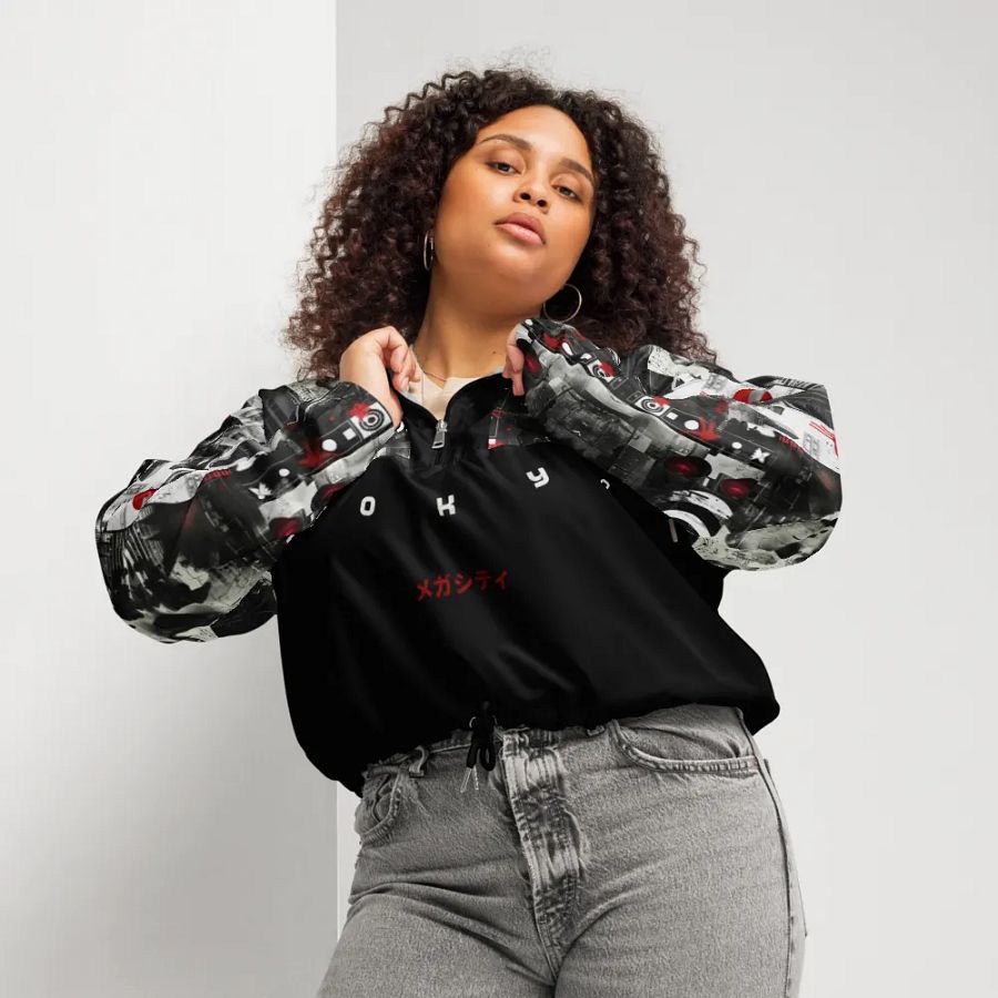 Tokyo Mega City Crop Hoodie Windbreaker product image (7)