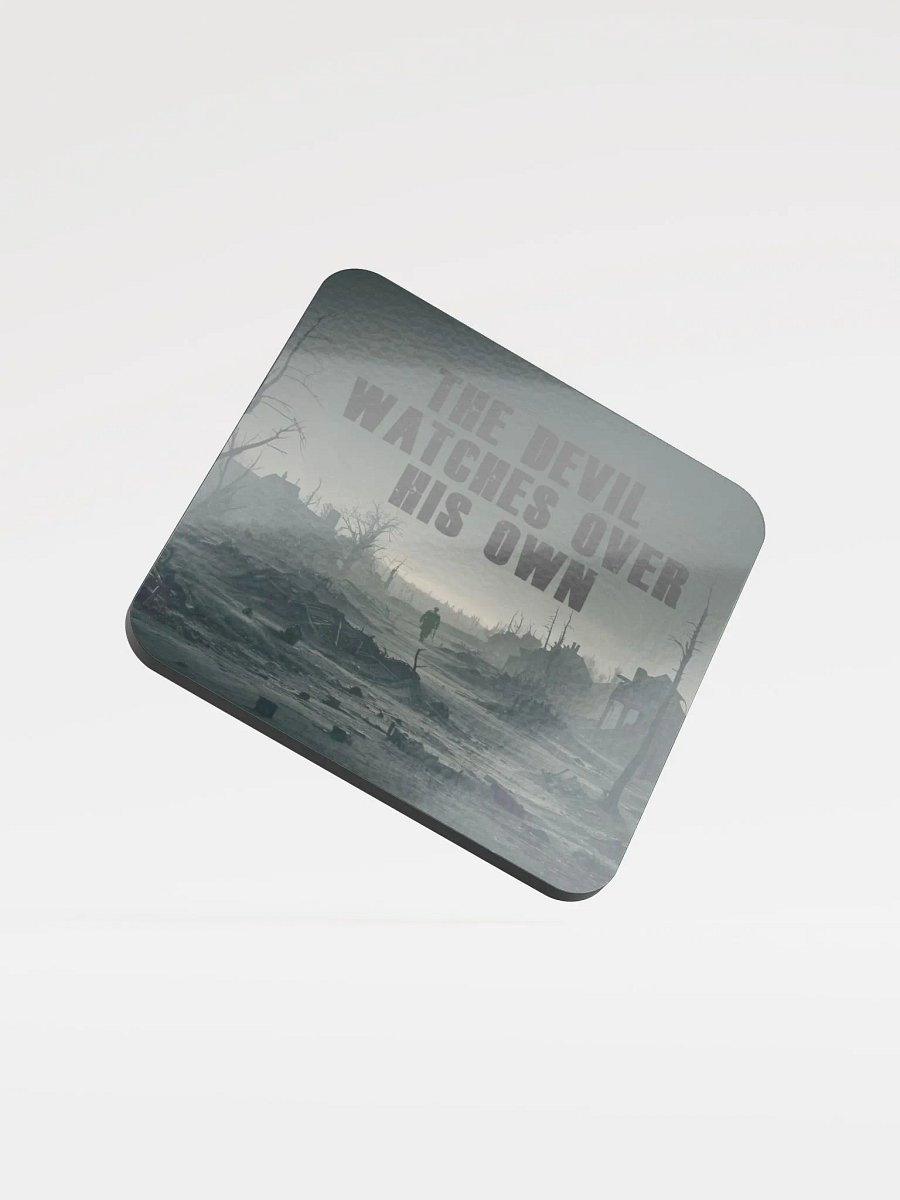 The Devil Watches Over His Own - Glossed Cork Coaster product image (2)