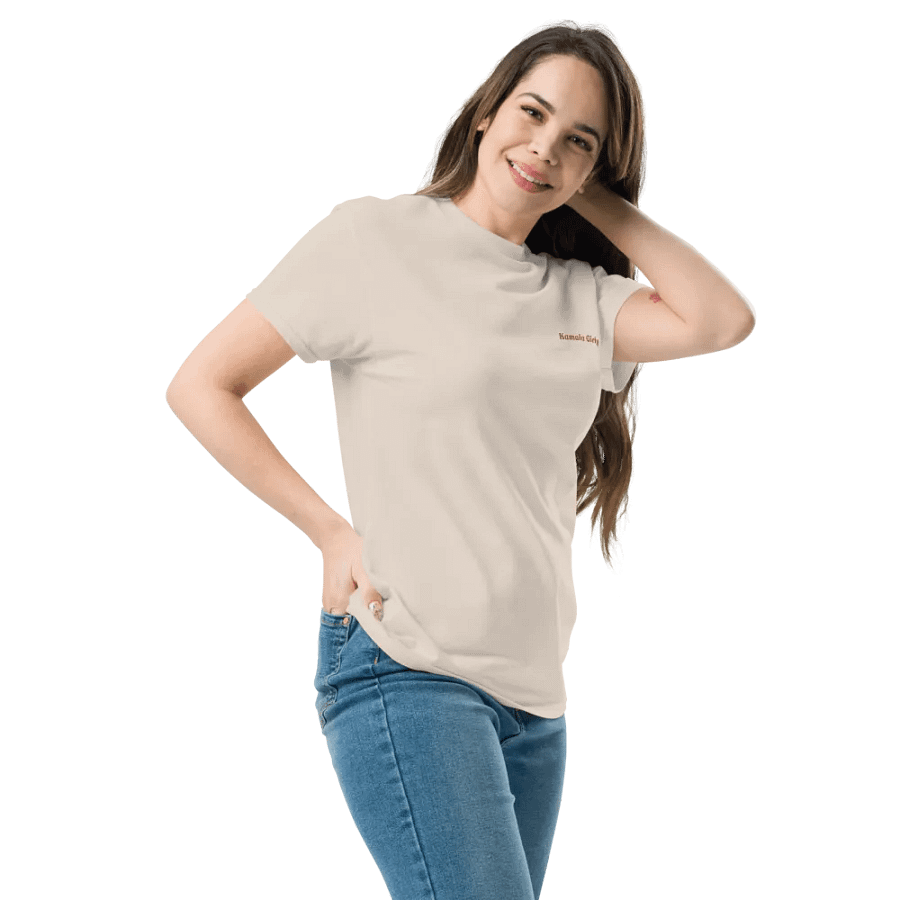 Kamala Girly Embroidered Tee (Dark Font) product image (4)