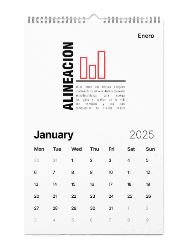 Espanol Implicito-Spanish Implied 2025 Calendar-Calendario (Dias en ingles)-Now $10.50 Use promo code VIBES4LOVE at checkout product image (3)
