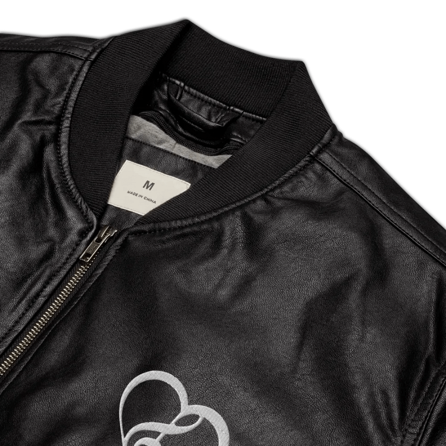 Love and Music Faux Leather Bomber product image (8)