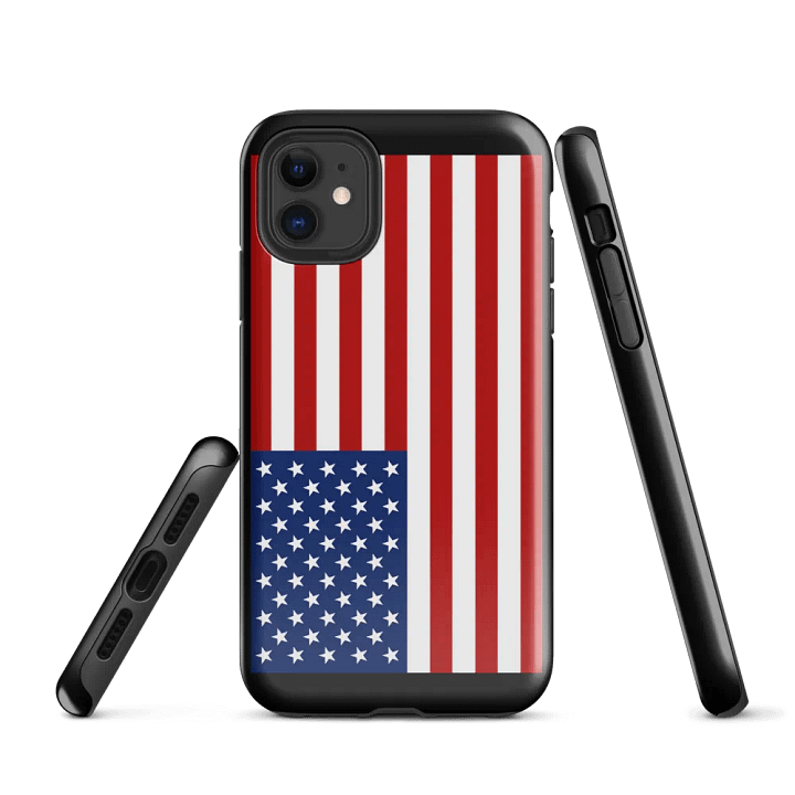 Patriotic USA flag iPhone® Tough Case product image (1)