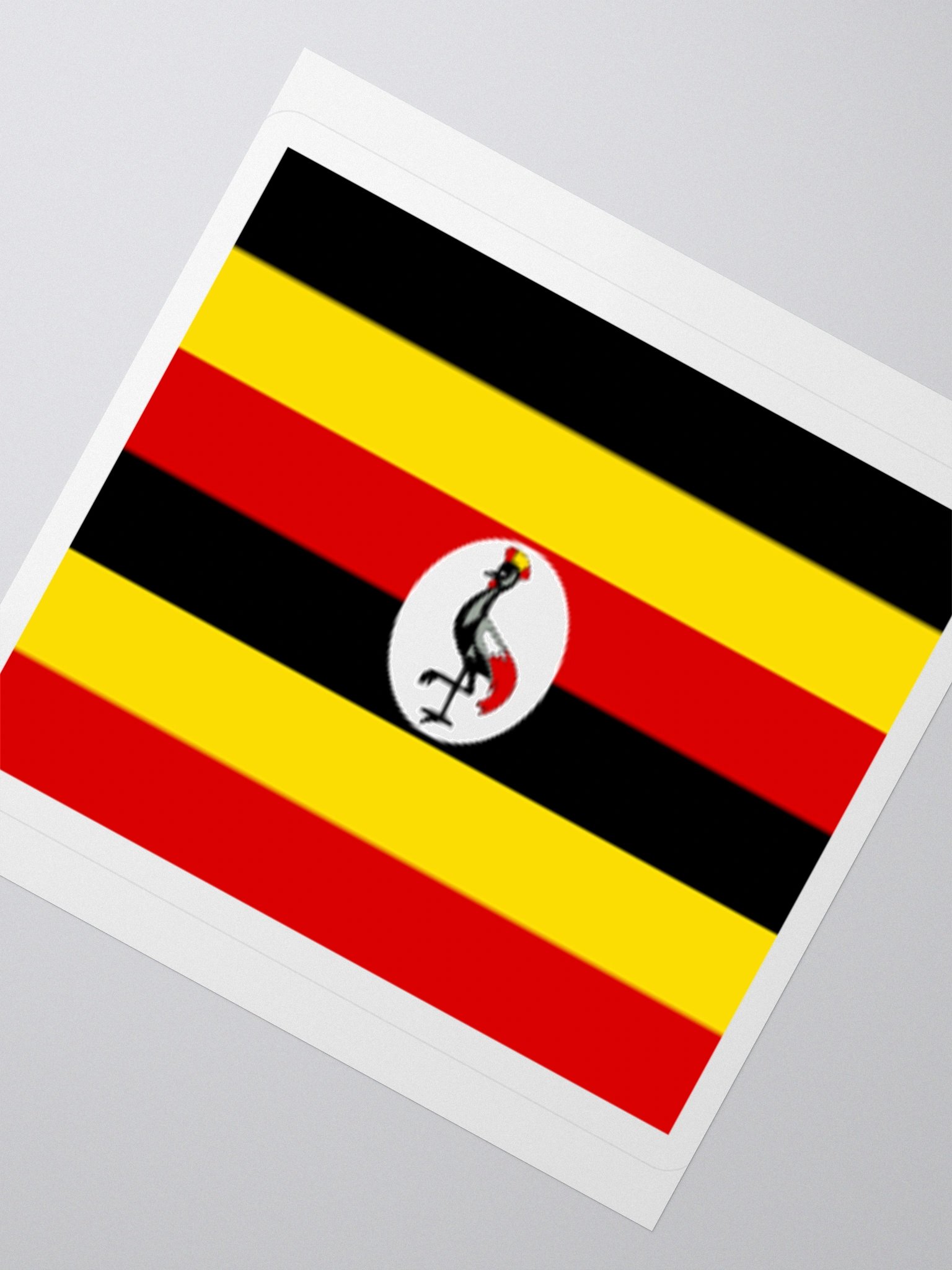 Uganda Flag Sticker | Crowned Crane Design | Durable Vinyl | 3 Sizes product image (4)