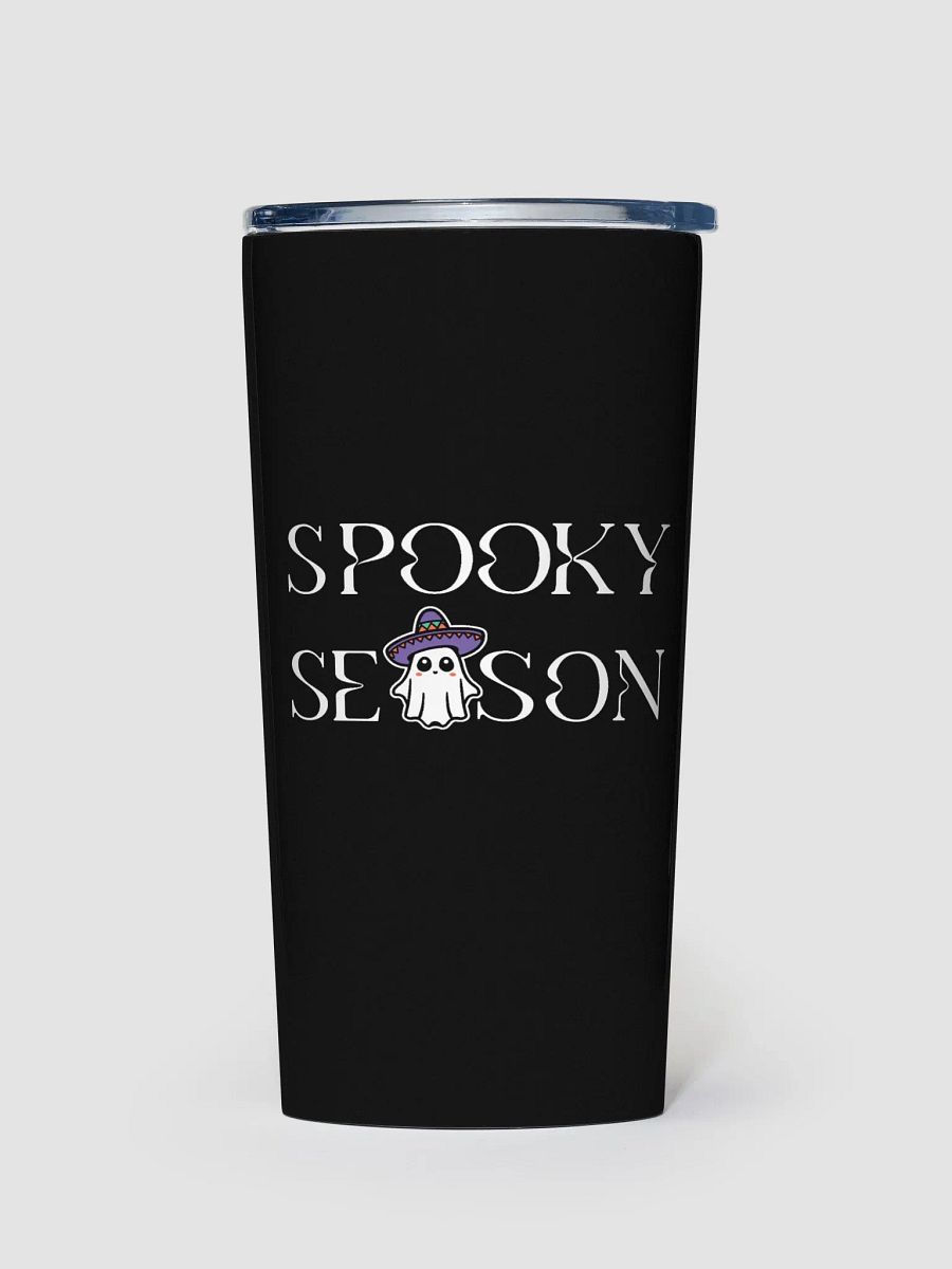 Spooky Season Sombrero Ghost Black 20oz Stainless Steel Tumbler product image (1)