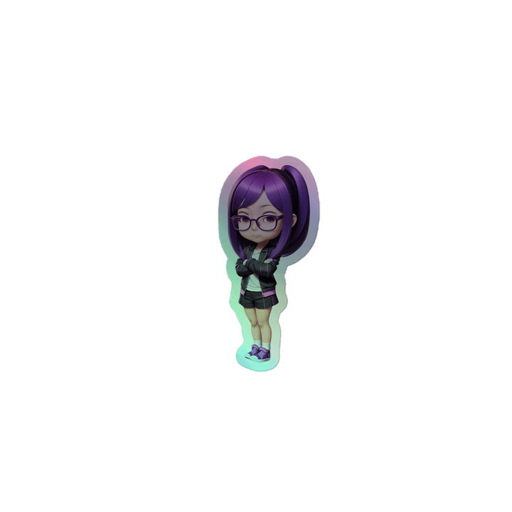 (PURPLE CHIBI) K "HOLOGRAPHIC" STICKERS product image (1)