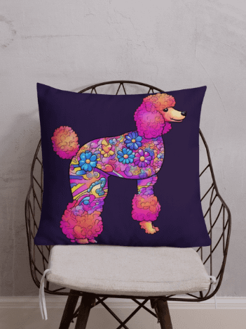 Flower Power Poodle #1 - Pillow product image (6)