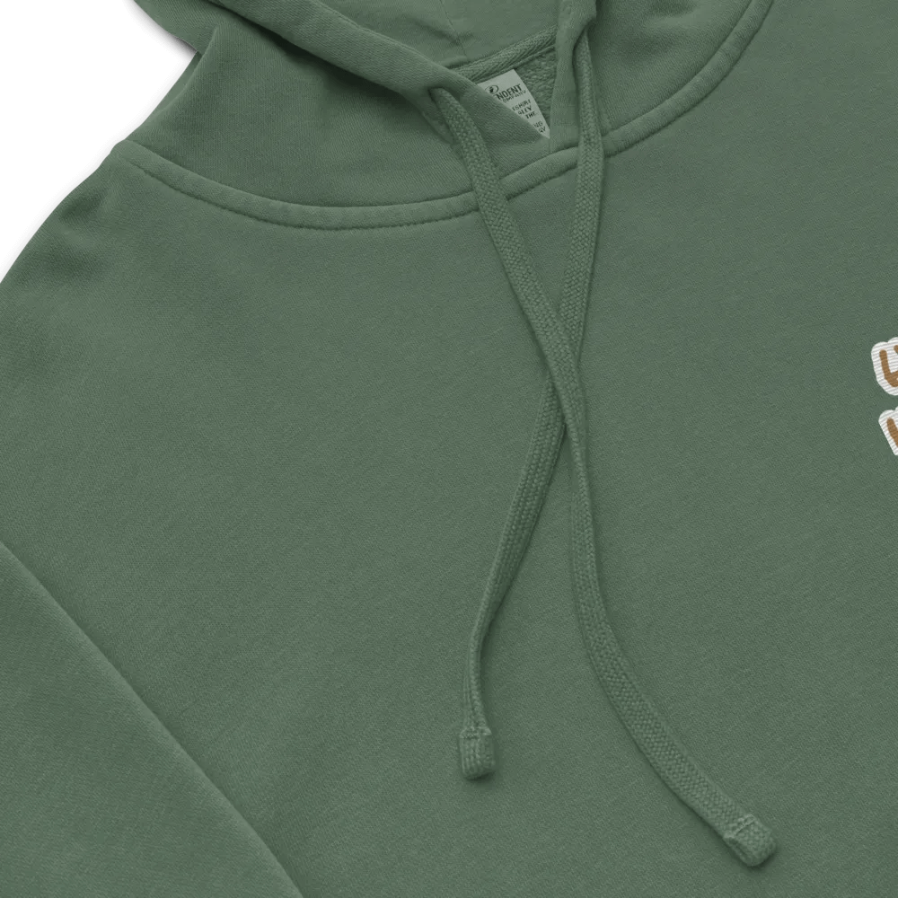 Habitual Instigator (L.C. brown bubble design) embroidered pigment hoodie product image (8)