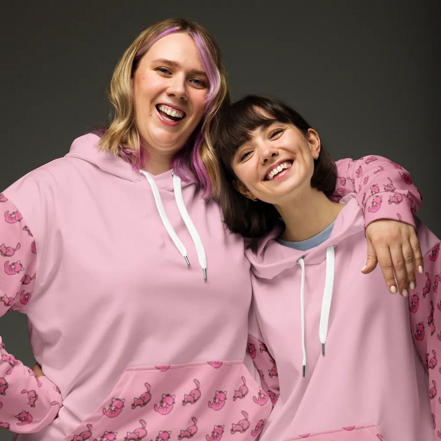 Pink Cat Paradise Hoodie product image (3)