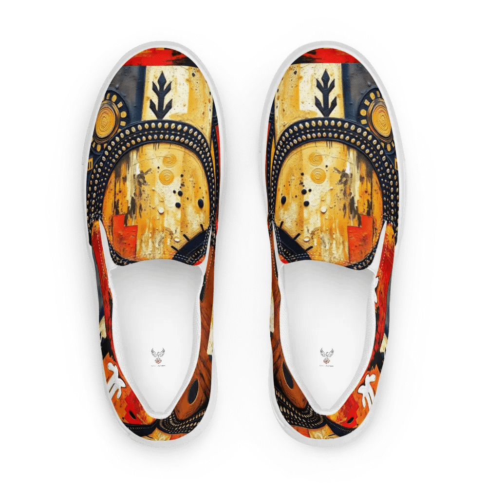 Men's Bold Abstract Art Painted Slip-On Shoes product image (2)