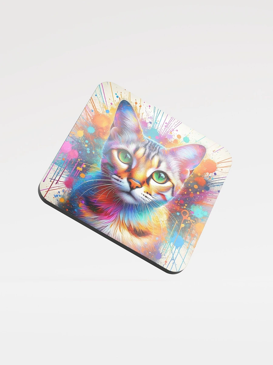 Glossed Cork Coaster: Egyptian Mau product image (1)