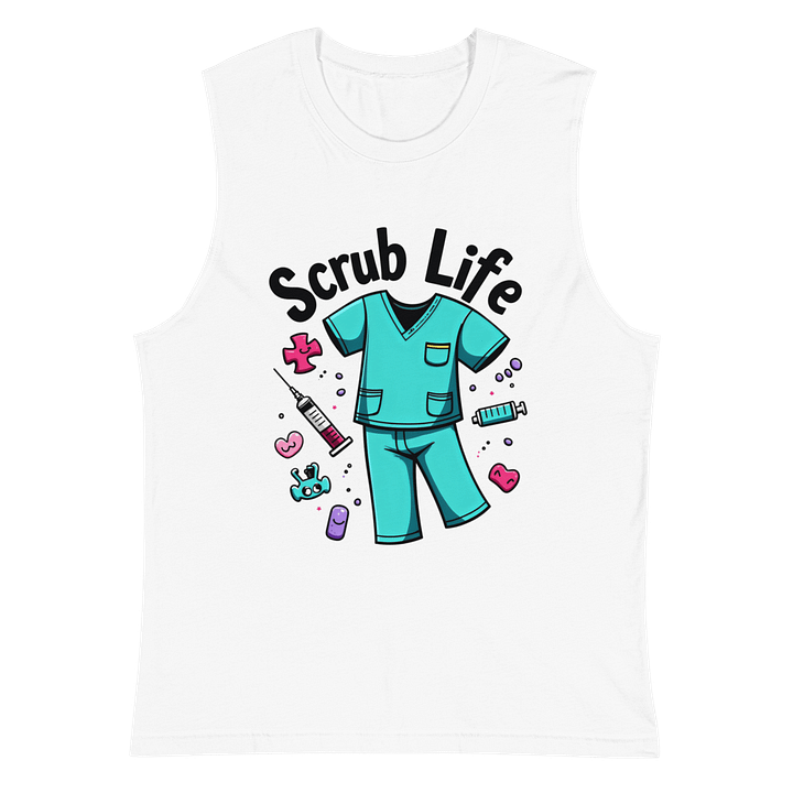 Scrub Life Playful Muscle Tank product image (2)