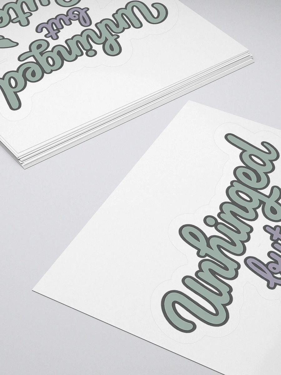 Unhinged but Cute – Vinyl Sticker product image (4)