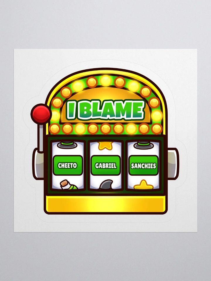Blame Game Slot Machine Kiss Cut Stickers product image (1)