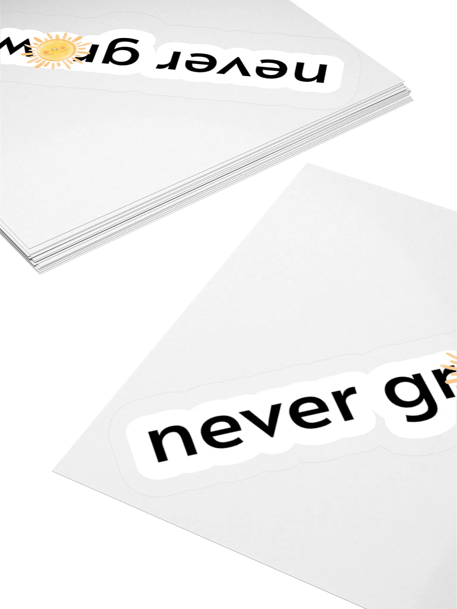 "never grow up." Sticker w/ Happy Sun product image (11)