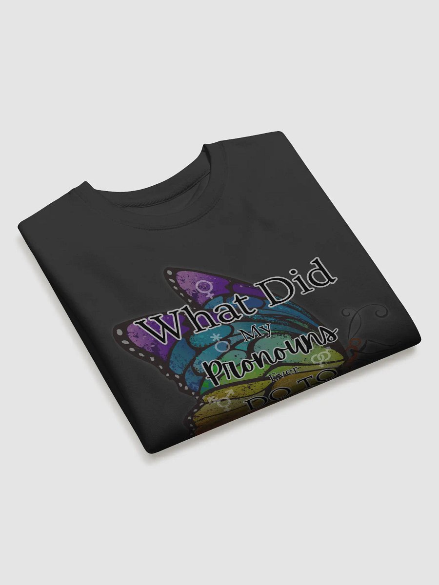 Rainbow Butterfly Pronoun Sweatshirt product image (3)