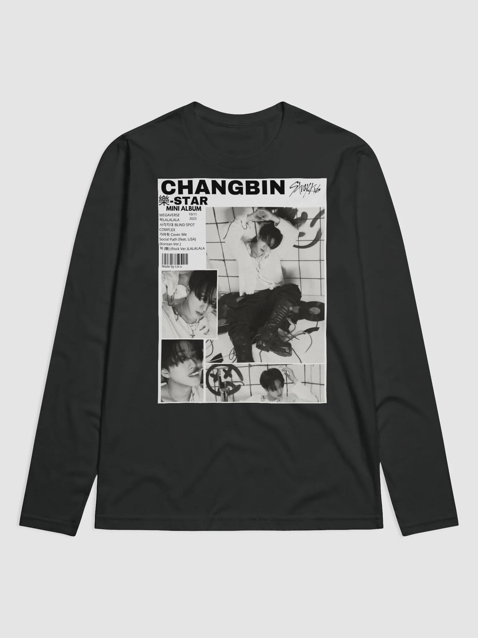 Changbin from Stray Kids Unisex Long Sleeve T-shirt product image (3)